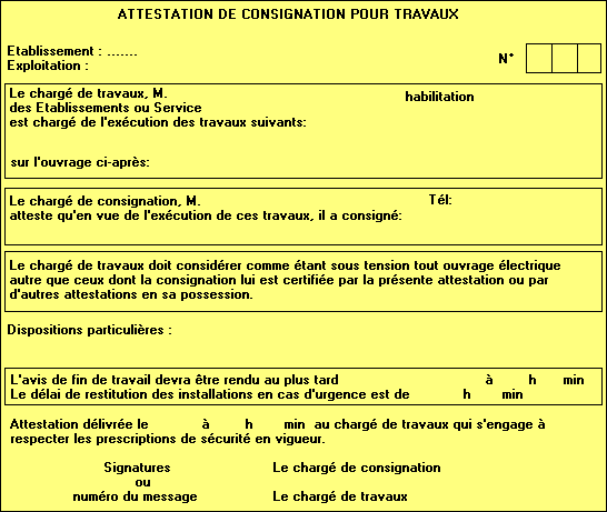 Habilitation électrique BC, BE mesures, BE vérifications, H0 : consignations 